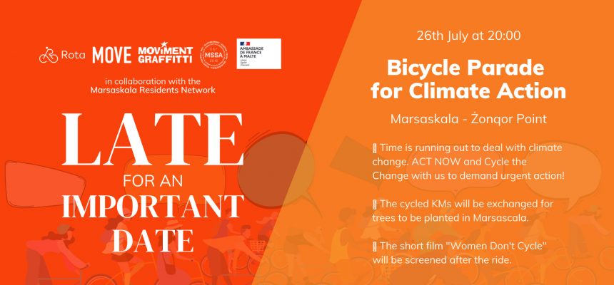 Street Sport Show During Bicycle Parade for Climate Action